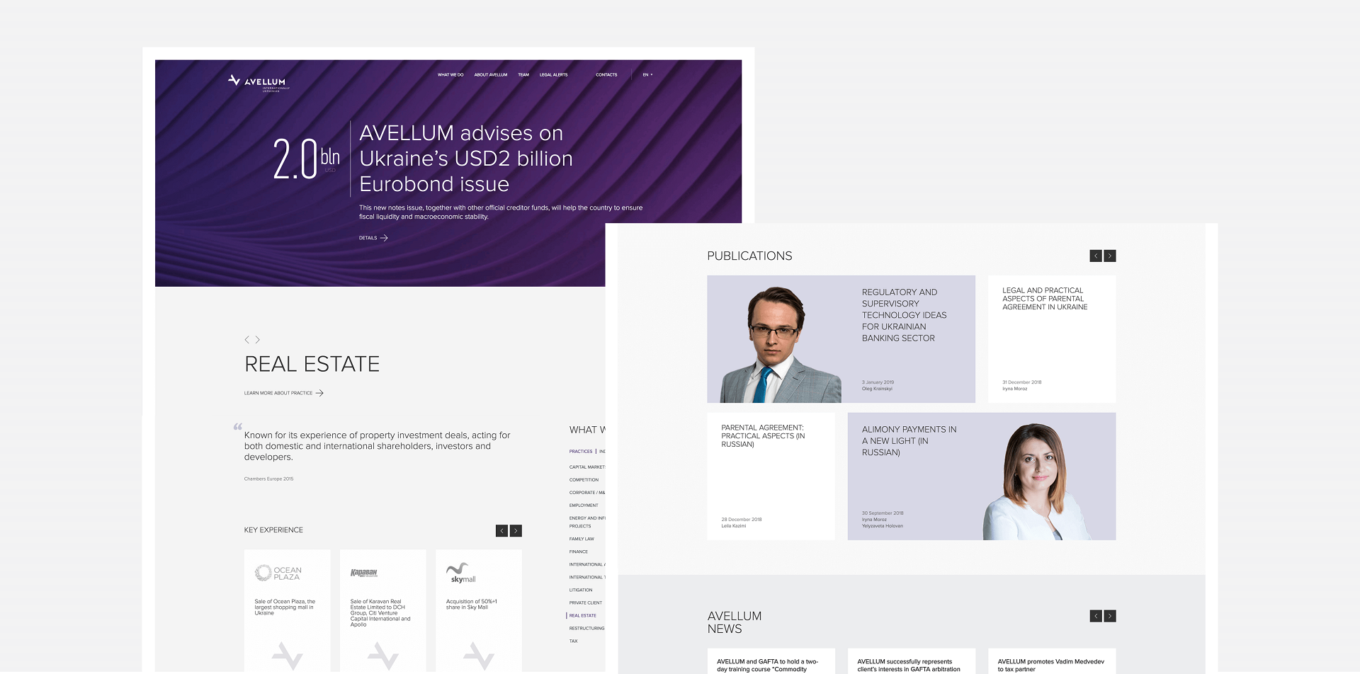 Avellum Law firm website