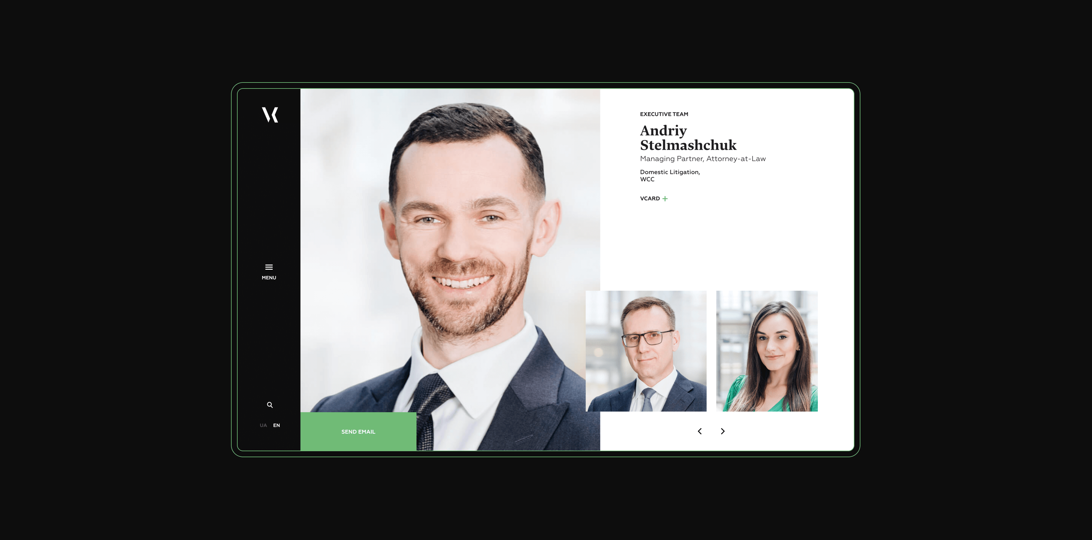 Vasyl Kisyl law firm website